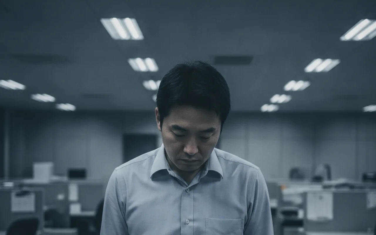 仕事にやりがいを感じられず疲れた様子のビジネスパーソン